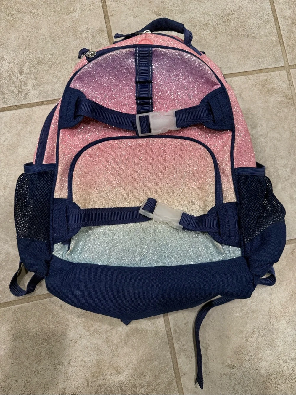 Pottery Barn Kids Glitter Ombre Backpack and Lunch Bag Set